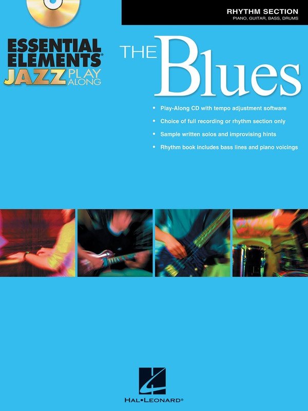 Blues — Essential Elements Jazz Play-Along, Rhythm (Guitar/Drums/Piano), Book/CD (Hal Leonard)
