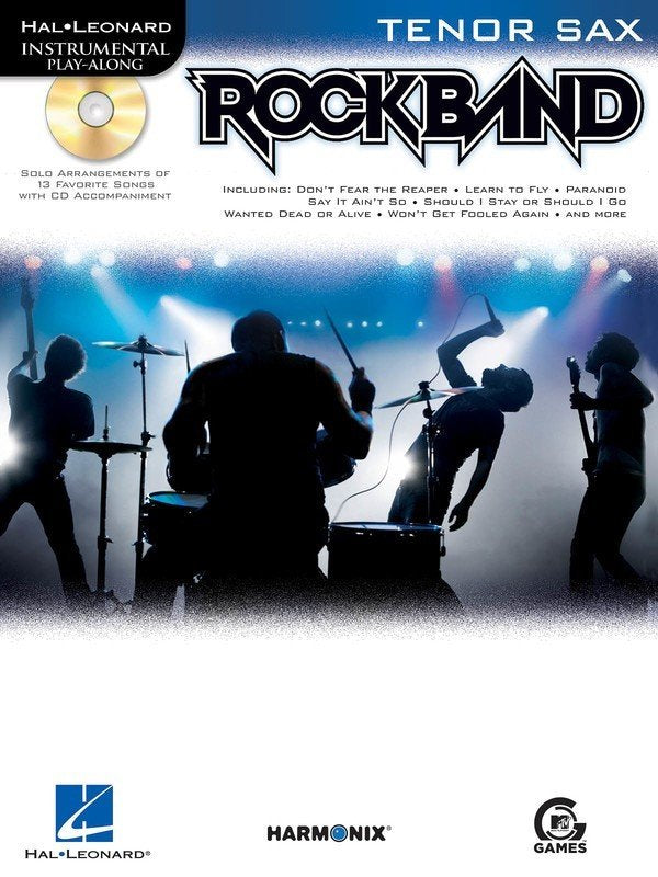 Rock Band Play-Along — Tenor Sax, Book/CD (Hal Leonard)