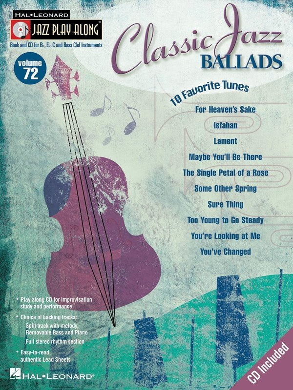 Classic Jazz Ballads — Jazz Play-Along Vol. 72, Book/CD (Hal Leonard)