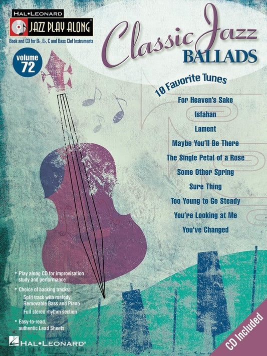 Classic Jazz Ballads — Jazz Play-Along Vol. 72, Book/CD (Hal Leonard)