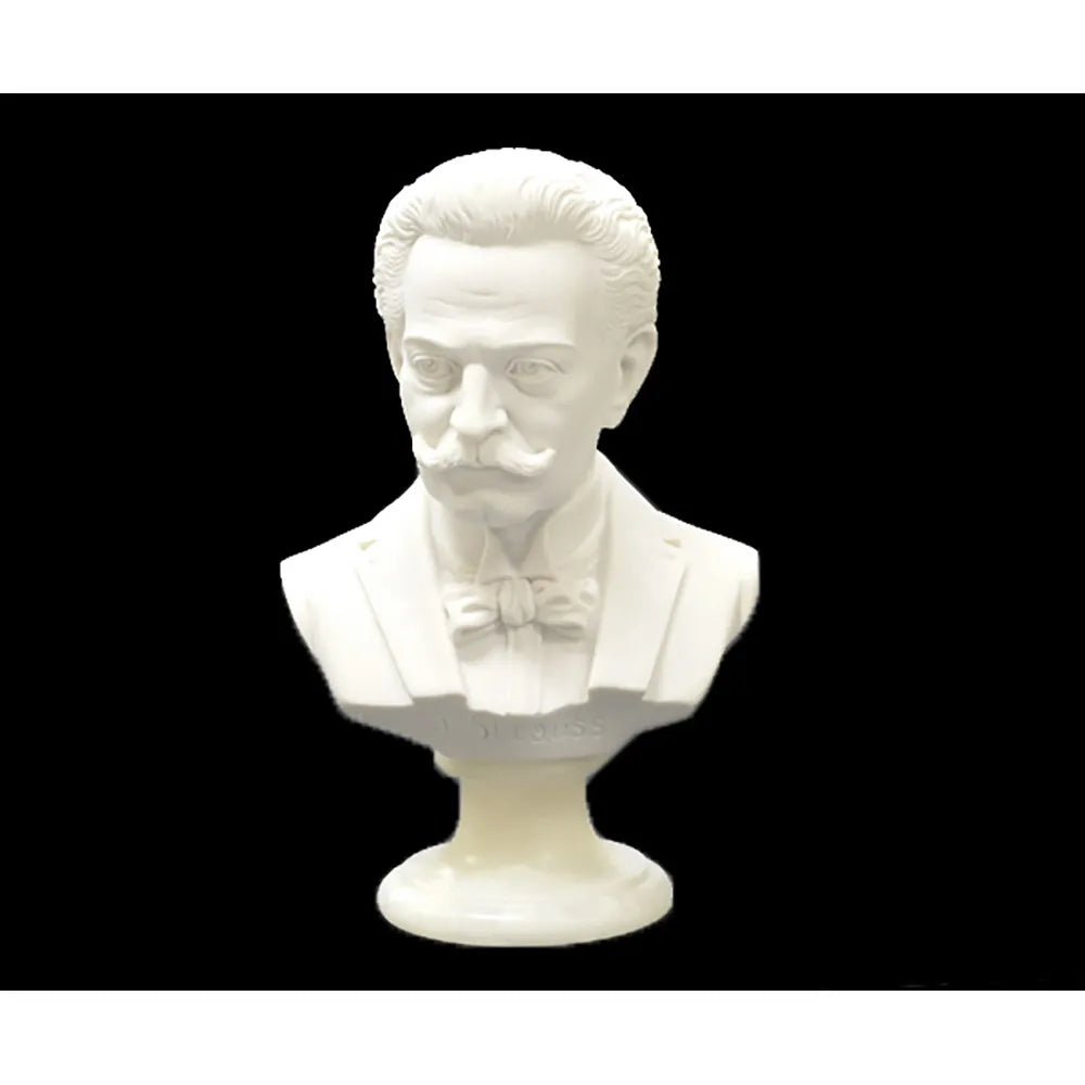 15cm Crushed Marble Bust of J. Strauss by Cav. Arnaldo Giannelli
