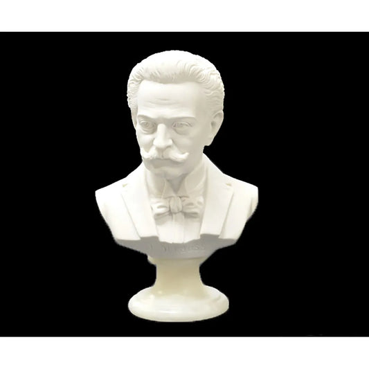 15cm Crushed Marble Bust of J. Strauss by Cav. Arnaldo Giannelli