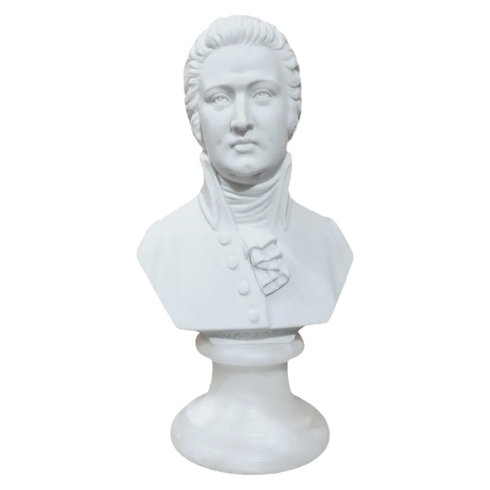 15cm Crushed Marble Mozart Bust - Made in Italy