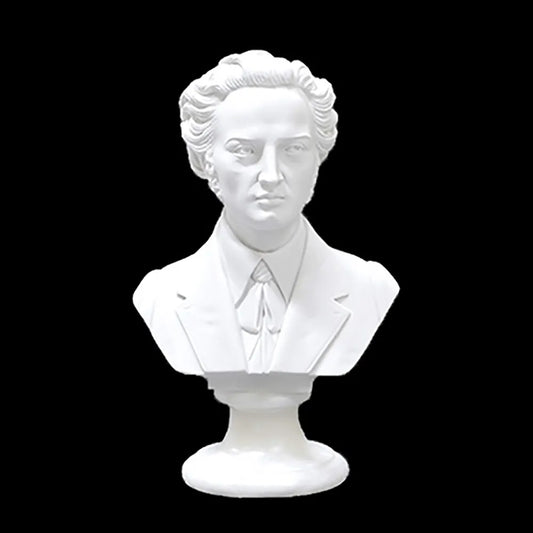 Bust 22cm Crushed Marble Chopin - Sculpted by Arnaldo Giannelli, Made of Recompounded Stone in Volterra, Italy