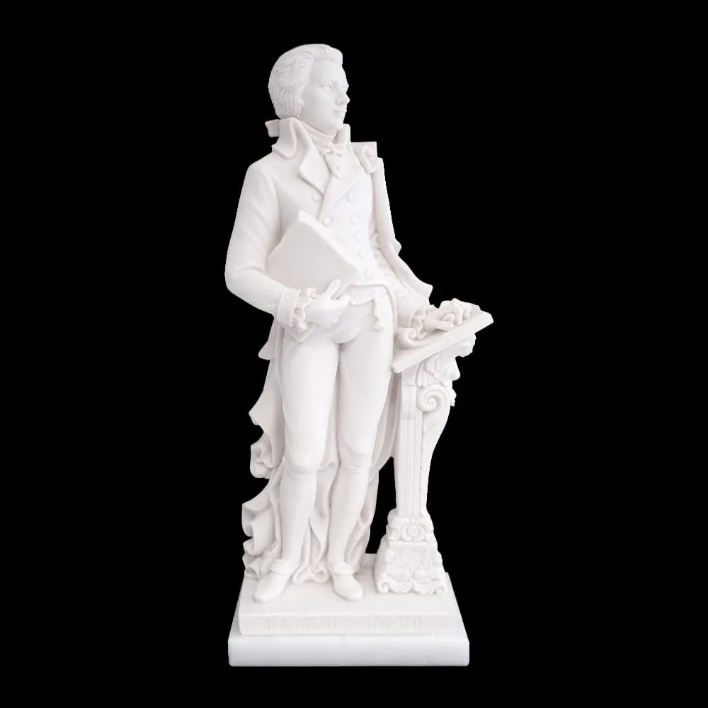 Standing Figure 27cm Marble Mozart Bust