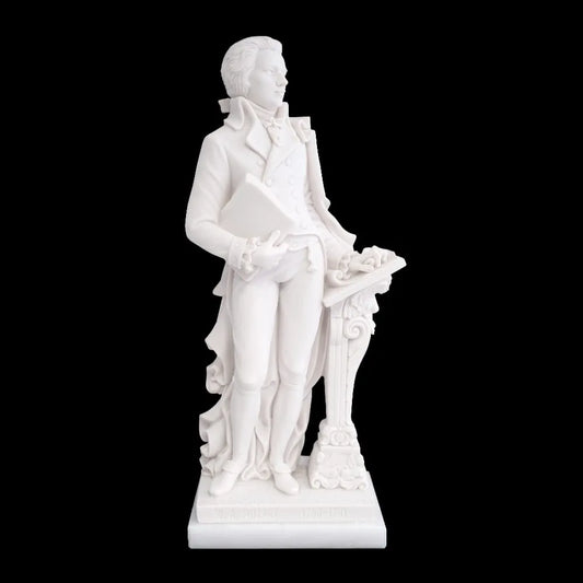 Standing Figure 27cm Marble Mozart Bust