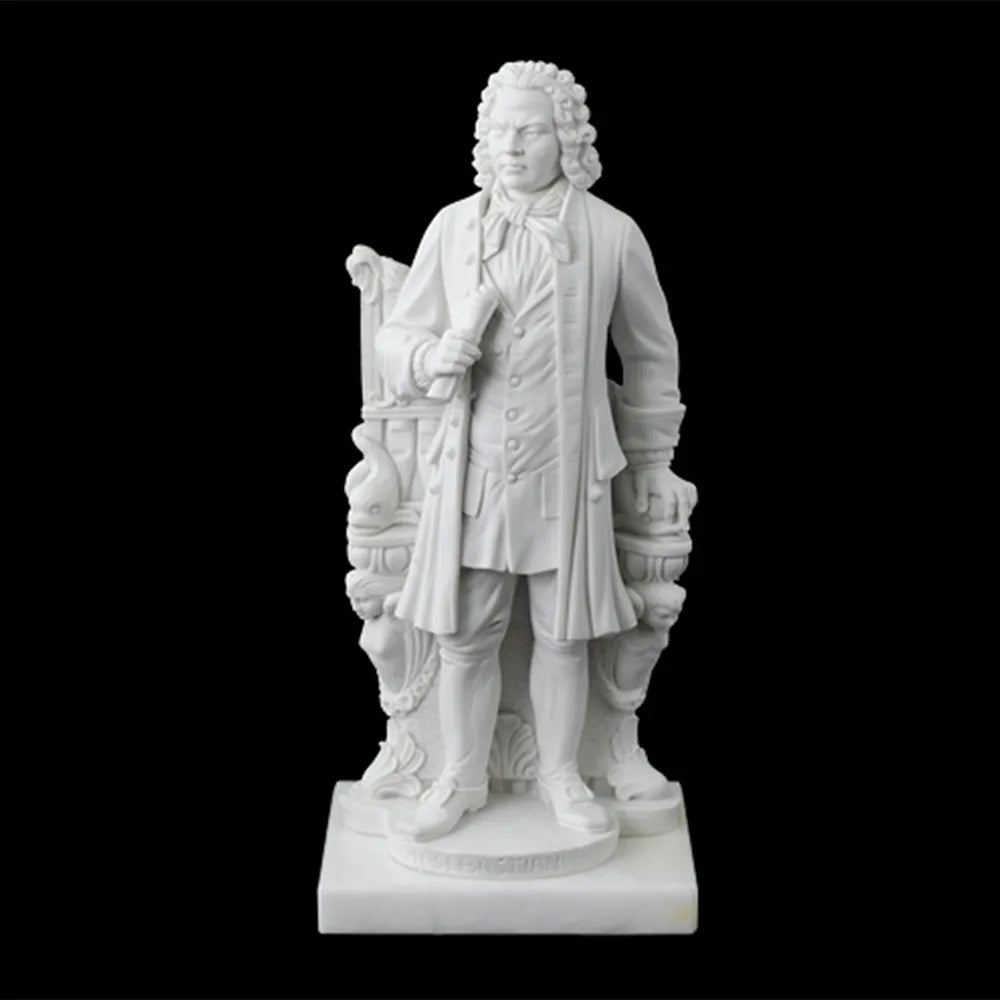 16cm Marble Bach Standing Figure Bust