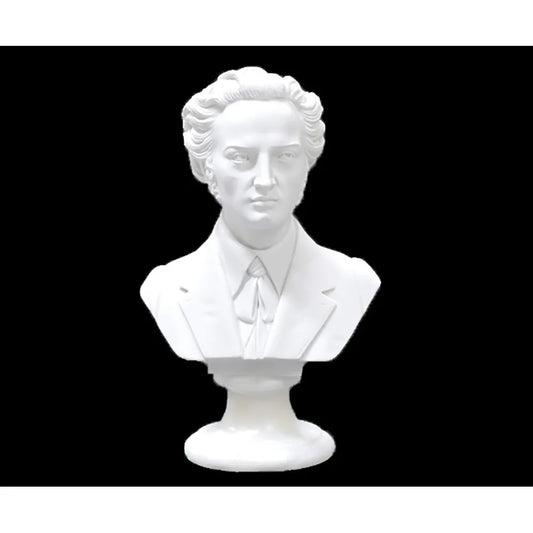 30cm Crushed Marble Chopin Bust by Cav. Arnaldo Giannelli