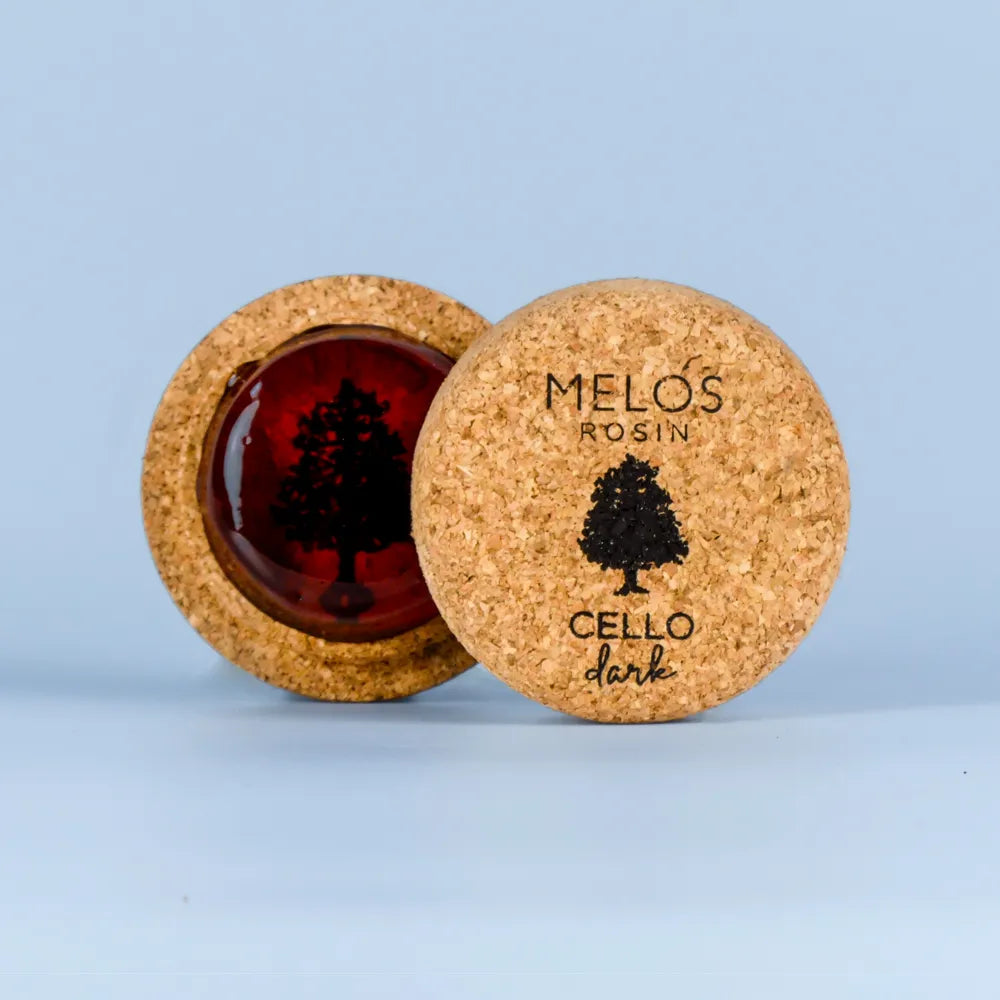 Melos Cello Rosin Mini Dark - Handmade, Strong Grip, Full-Tone Sound, Low Temp Endurance