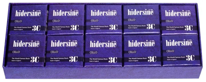 Hidersine 3C Cello Rosin - Medium Cake, Light Amber, Grip Profile #4, 20g, Artisanal, Suitable for All Players, Made in England — view 3