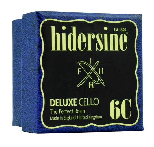 Hidersine De-Luxe 6C Cello Rosin - Dark Soft Rosin for Advanced Players, 30g, Hand-Mixed, Hand-Poured, Grip Profile Rating GPR #6