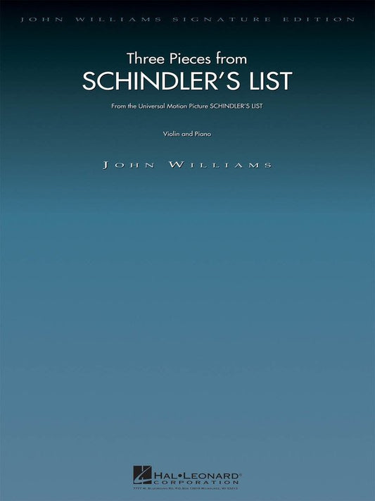3 Pieces from Schindler's List — Violin & Piano (Hal Leonard John Williams Signature Edition)
