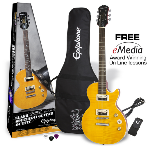 Epiphone Slash AFD Les Paul Special II Electric Guitar Outfit Pack Appetite Amber - ENA2AANH3