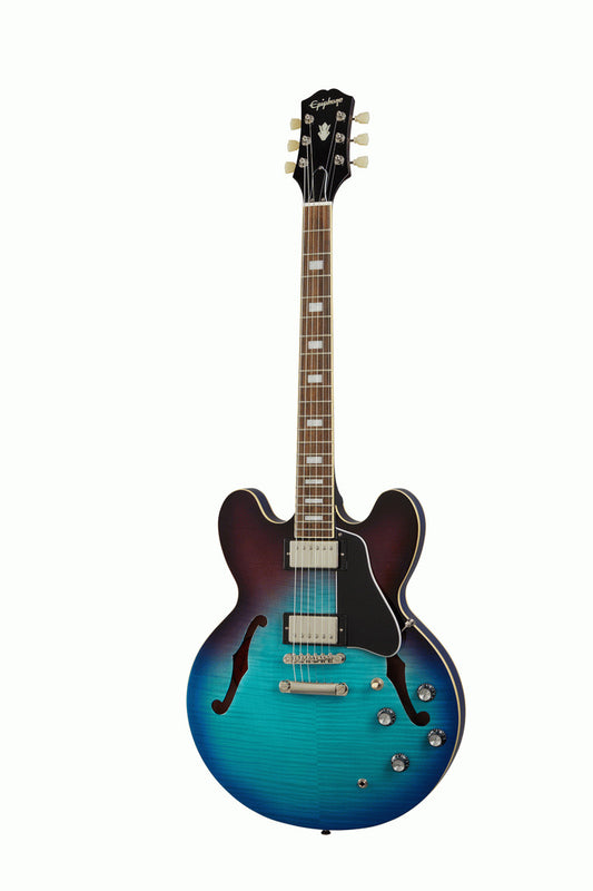 Epiphone ES-335 Figured Electric Guitar Semi-Hollow Blueberry Burst - EIES335FBBBNH1