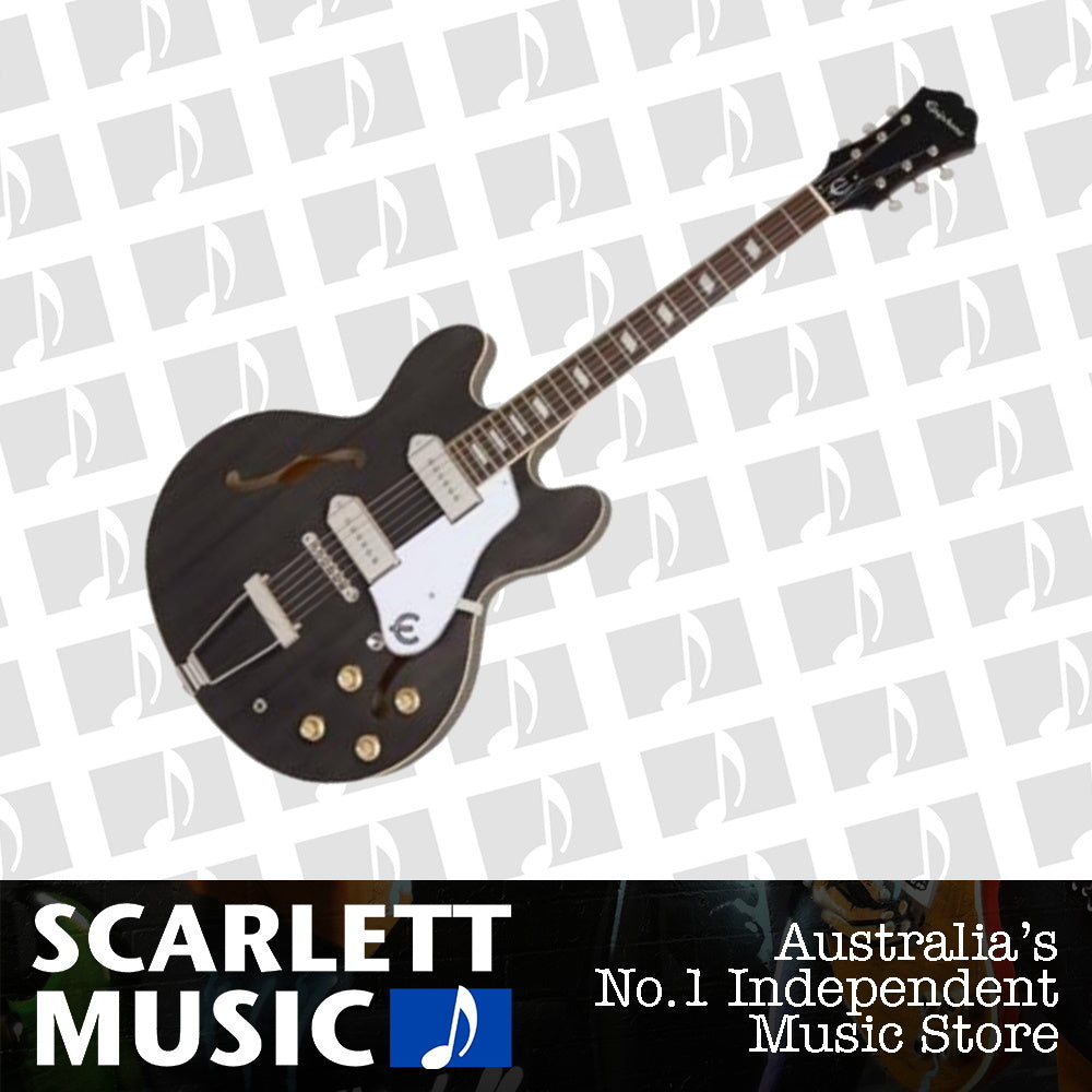 Epiphone Casino Worn Hollowbody Electric Guitar Worn Ebony — view 2