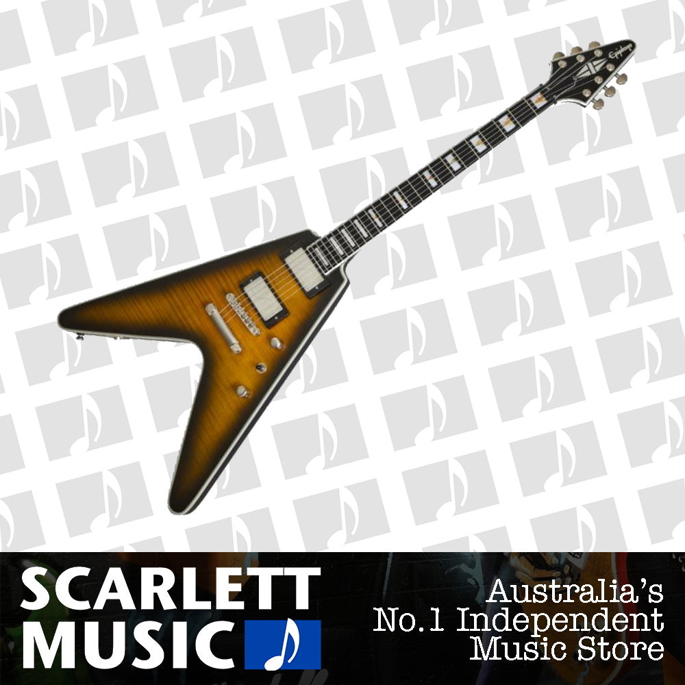 Epiphone Prophecy Flying V Electric Guitar Yellow Tiger Aged Gloss — view 2