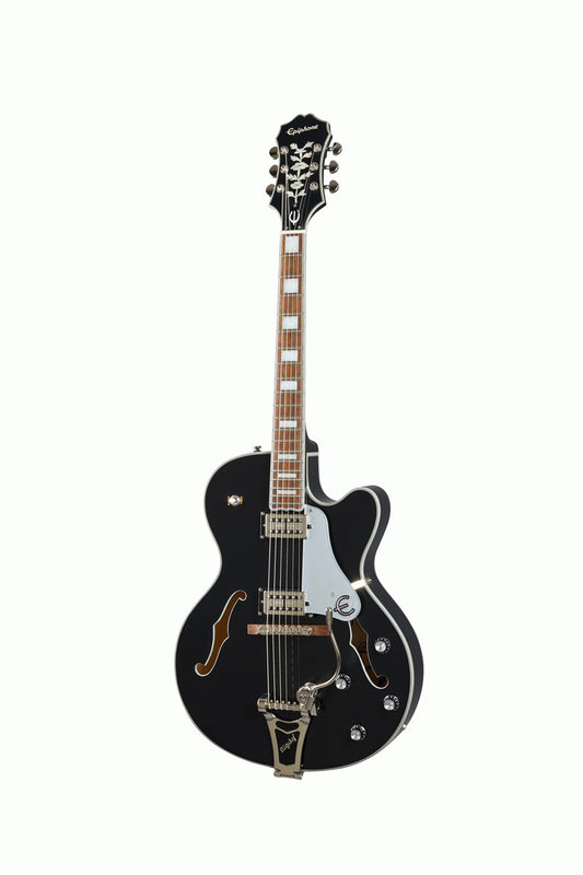 Epiphone Emperor Swingster Electric Guitar Black Aged Gloss - ETS2BAGNB1