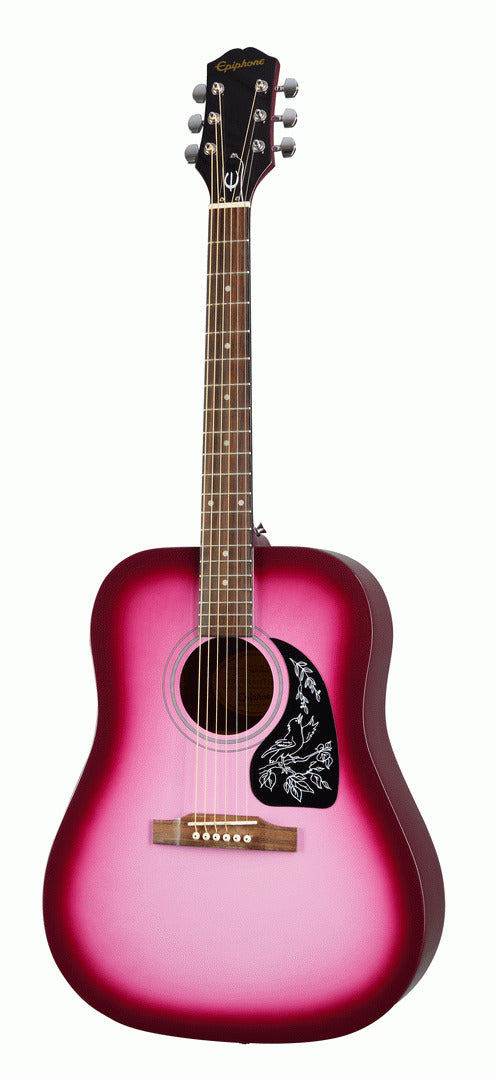 Epiphone Starling Square Shoulder Acoustic Guitar Hot Pink Pearl - EASTARHPPCH1
