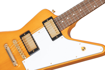 Epiphone 1958 Korina Explorer Electric Guitar Aged Natural & White Pickguard  w/ Hard Case — view 3