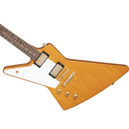 Epiphone 1958 Korina Explorer Electric Guitar Left Handed Aged Natural & White Pickguard w/ Hard Case — view 2