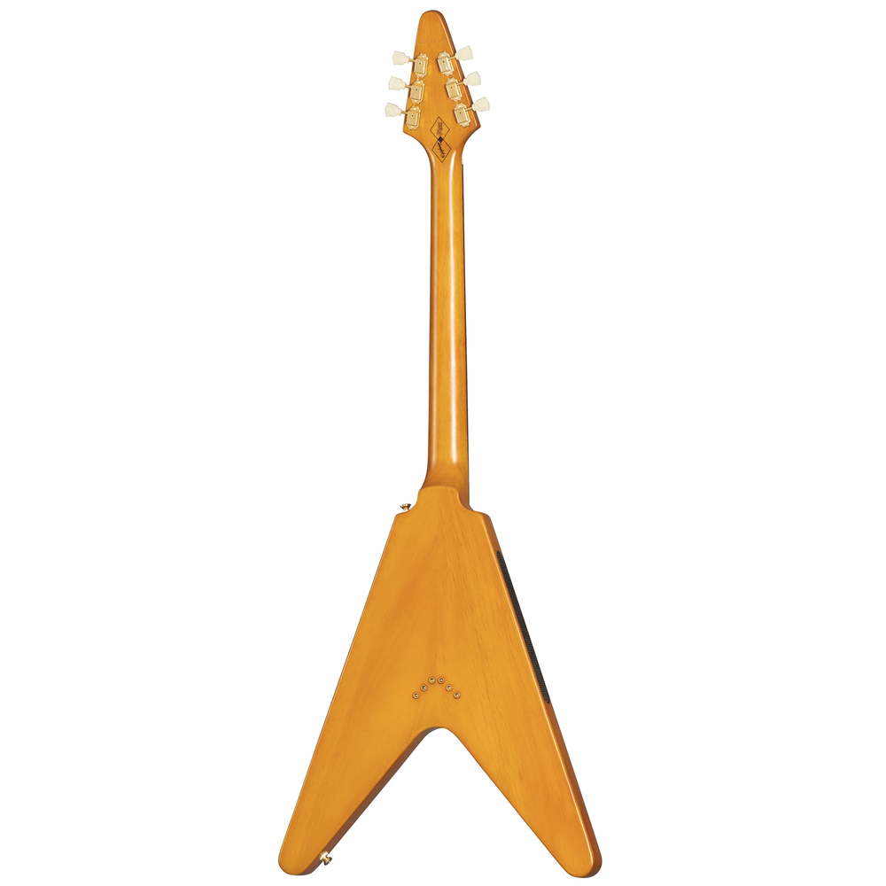 Epiphone 1958 Korina Flying V Electric Guitar Left Handed White Pickguard Aged Natural w/ Hard Case — view 4