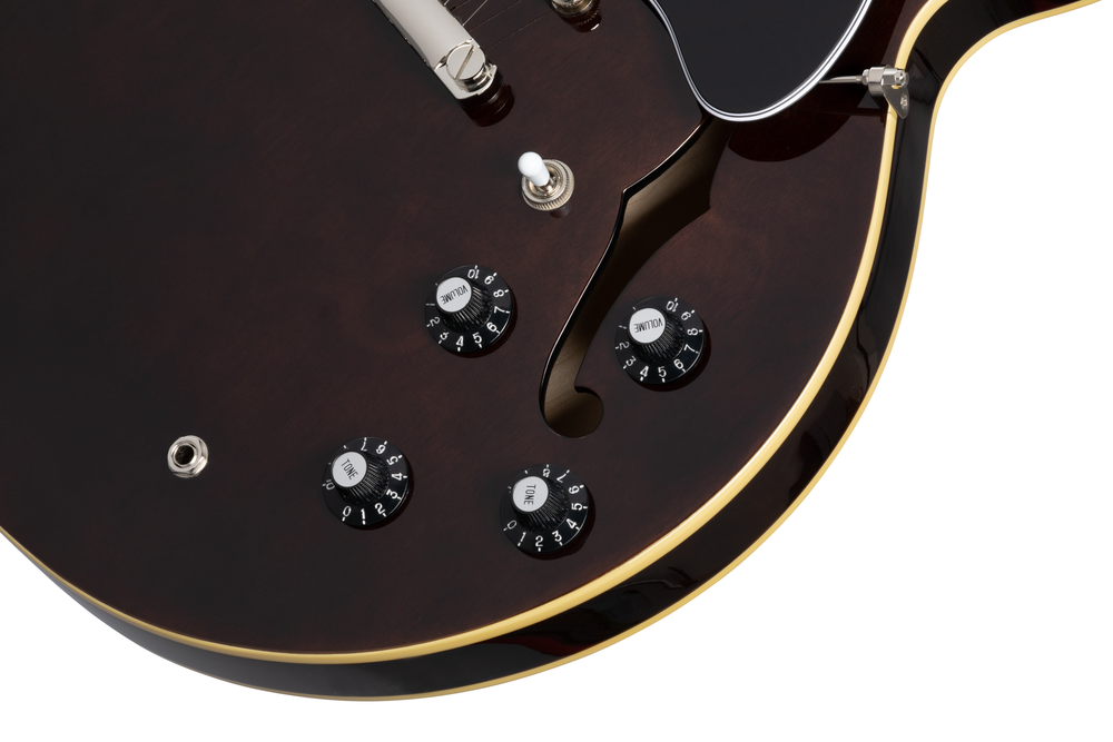 Epiphone Jim James ES-335 (Seventies Walnut) inc Hardshell Case — view 4