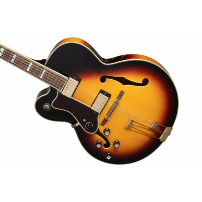 Epiphone Broadway Vintage Sunburst Left-Handed Hollowbody Jazz Guitar — view 2