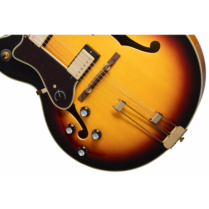 Epiphone Broadway Vintage Sunburst Left-Handed Hollowbody Jazz Guitar — view 3
