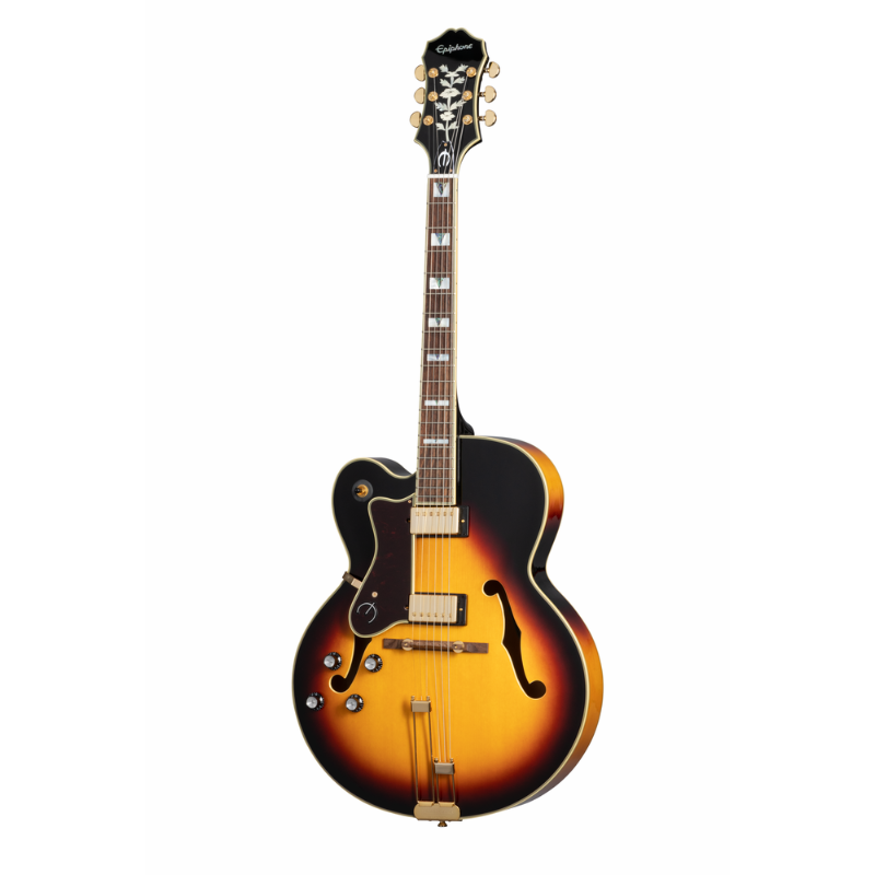 Epiphone Broadway Vintage Sunburst Left-Handed Hollowbody Jazz Guitar