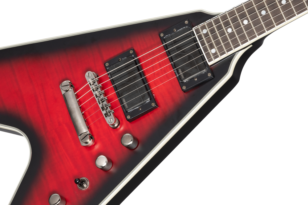 Epiphone Dave Mustaine Prophecy Flying V Red Burst Electric Guitar — view 3
