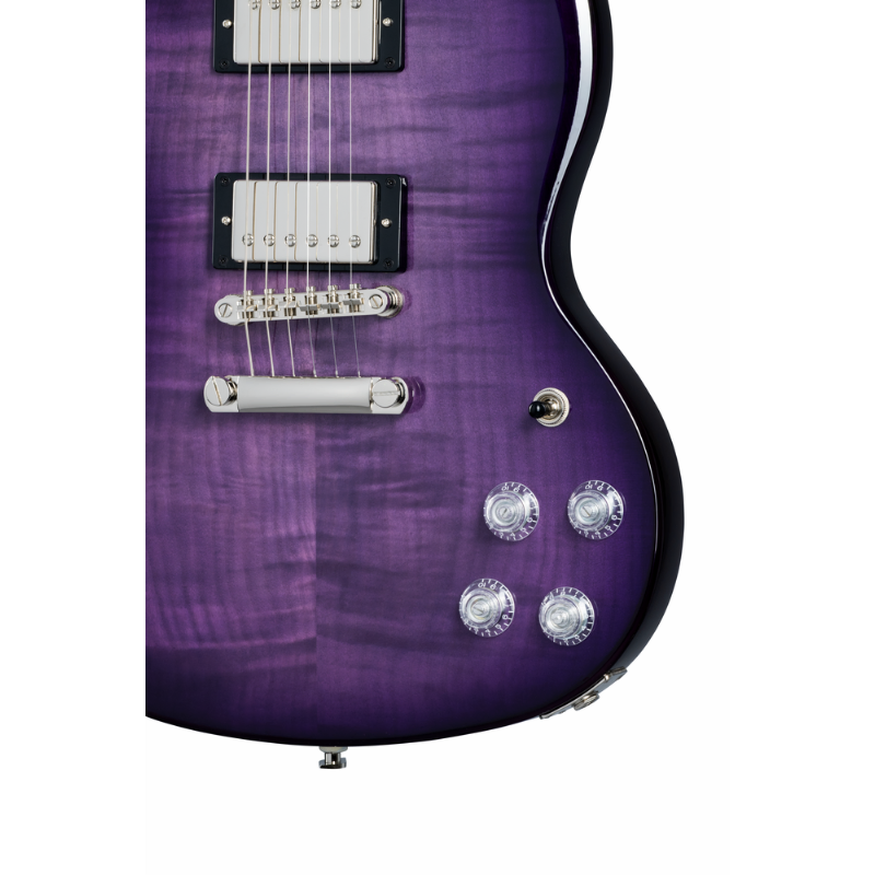 Epiphone SG Modern Figured Electric Guitar with Gig Bag - Purple Burst — view 3