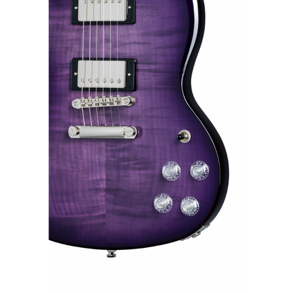 Epiphone SG Modern Figured Electric Guitar with Gig Bag - Purple Burst — view 3