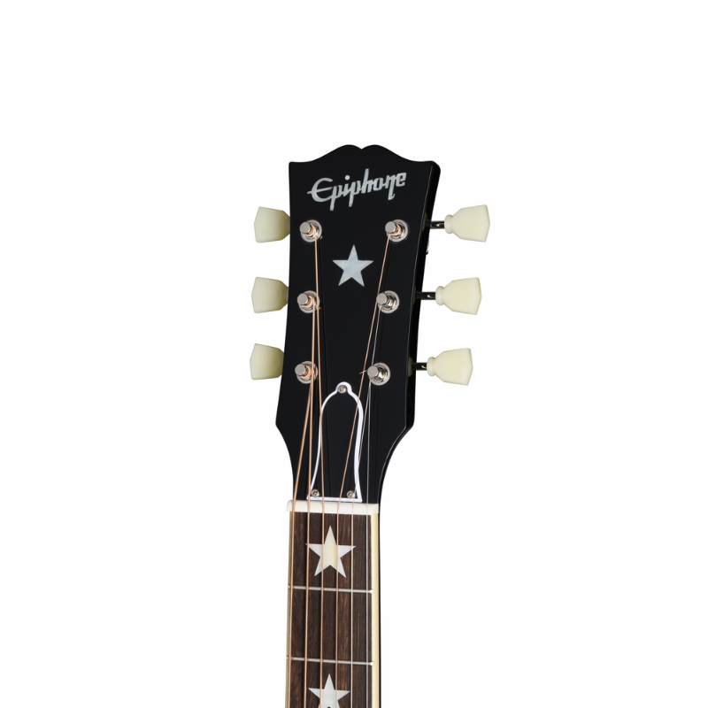 Epiphone J-180 LS Acoustic Guitar with Hard Case - Ebony — view 6