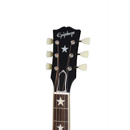 Epiphone J-180 LS Acoustic Guitar with Hard Case - Ebony — view 6