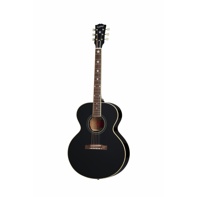 Epiphone J-180 LS Acoustic Guitar with Hard Case - Ebony