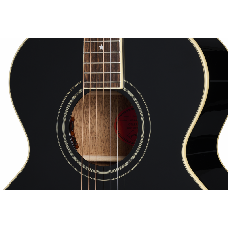 Epiphone J-180 LS Acoustic Guitar with Hard Case - Ebony — view 3