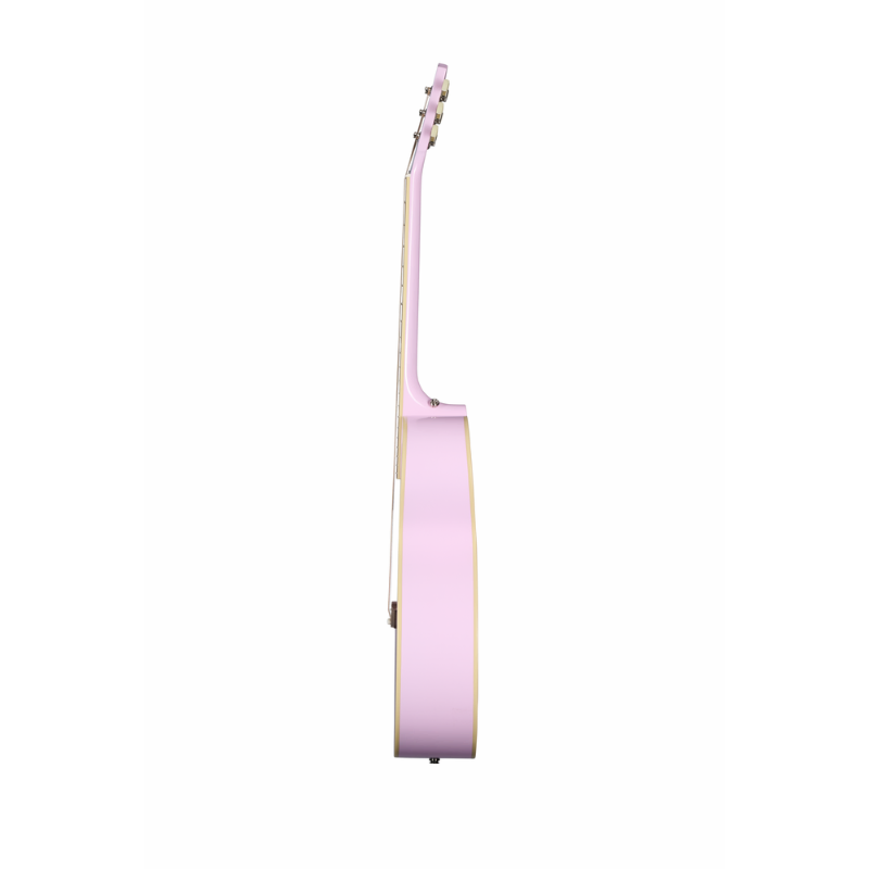 Epiphone J-180 LS Acoustic Guitar with Hard Case - Pink — view 5