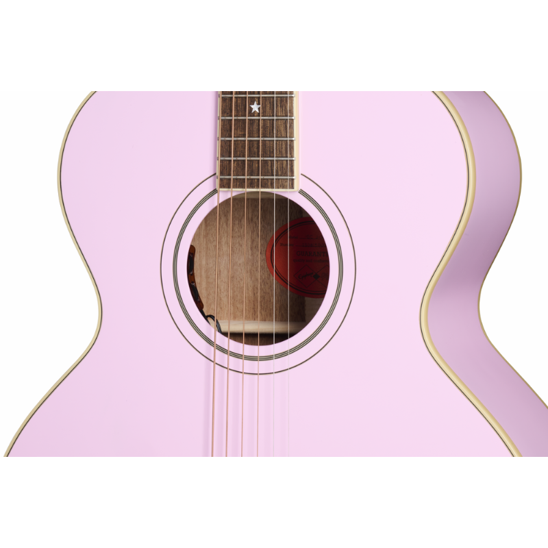 Epiphone J-180 LS Acoustic Guitar with Hard Case - Pink — view 3