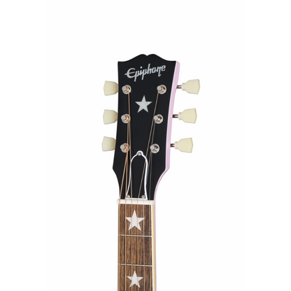 Epiphone J-180 LS Acoustic Guitar with Hard Case - Pink — view 6