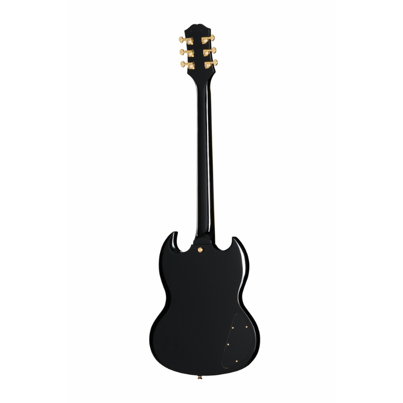 Epiphone SG Custom 2-Humbucker Electric Guitar with Premium Bag - Ebony Left-Handed — view 2