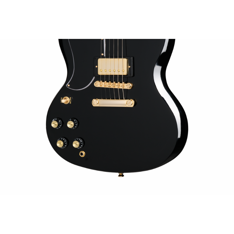 Epiphone SG Custom 2-Humbucker Electric Guitar with Premium Bag - Ebony Left-Handed — view 3