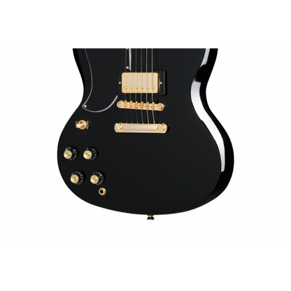 Epiphone SG Custom 2-Humbucker Electric Guitar with Premium Bag - Ebony Left-Handed — view 3