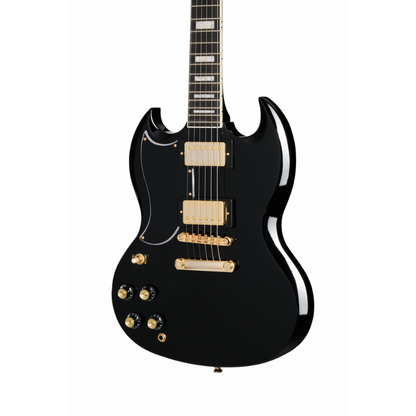 Epiphone SG Custom 2-Humbucker Electric Guitar with Premium Bag - Ebony Left-Handed — view 6