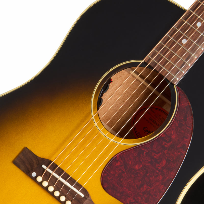 Epiphone J-45 Standard Acoustic Guitar Vintage Sunburst All Solid Woods — view 3