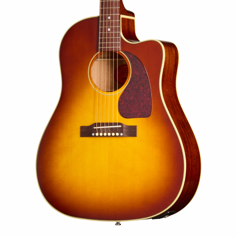 Epiphone J45 Standard EC Honey Burst Cutaway Acoustic Guitar — view 6