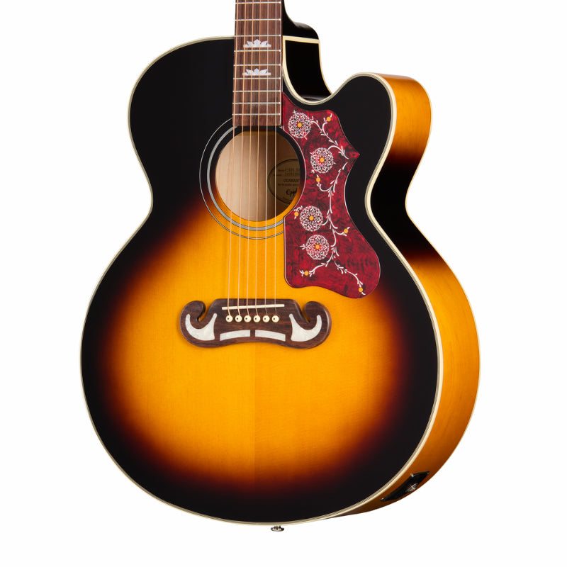 Epiphone J-200 Studio EC Acoustic Guitar Vintage Sunburst — view 6