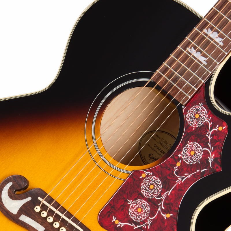 Epiphone J-200 Studio EC Acoustic Guitar Vintage Sunburst — view 3