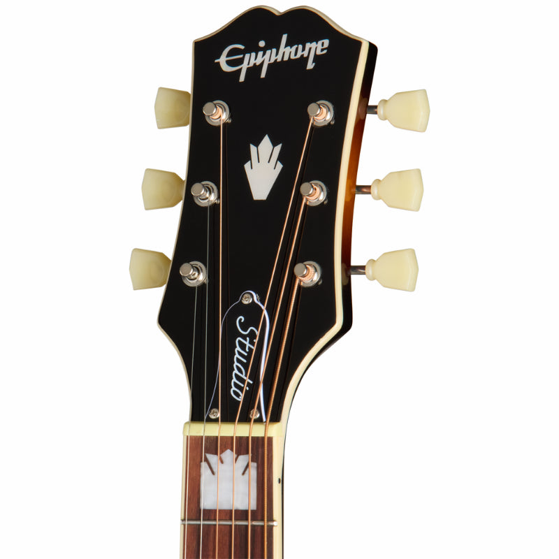 Epiphone J-200 Studio EC Vintage Sunburst Left-Handed Acoustic Guitar — view 4