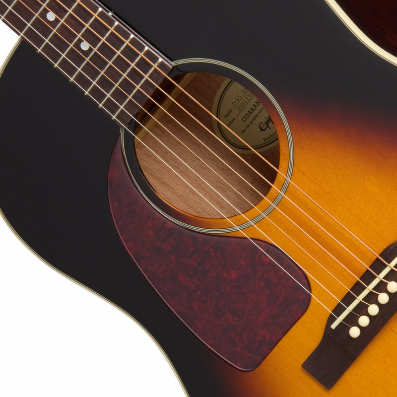 Epiphone J-45 Studio Acoustic Guitar Vintage Sunburst Left-Handed — view 3