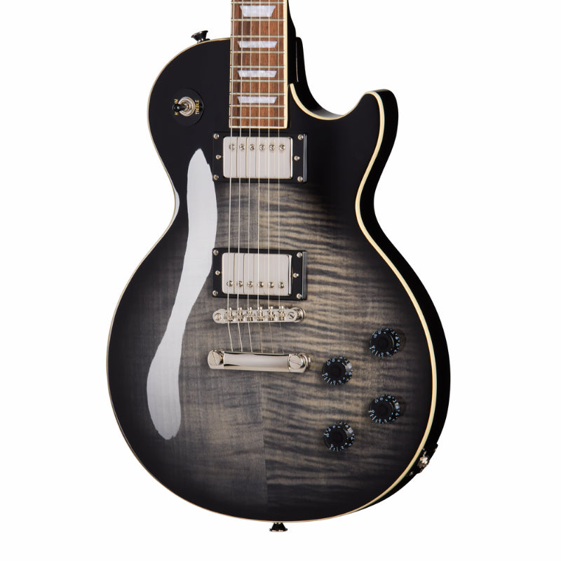 Epiphone Les Paul Tribute Plus Electric Guitar - Ebony Burst — view 6